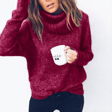 Load image into Gallery viewer, 2019 autumn winter Women Knitted Turtleneck Sweater Casual Soft polo-neck Jumper Fashion Slim Femme Elasticity Pullovers