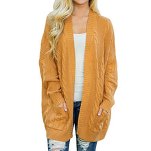 Load image into Gallery viewer, 2020 Open Front Cardigan Sweaters Winter Autumn Woman Sweater Knitted Long Sleeve Cardigan Casual Outerwear Tops Cardigan Women