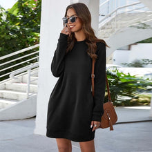 Load image into Gallery viewer, 2019 Autumn Women Party Dress Short Sweatshirt Dress Ladies Casual Women Winter Dress Female Long Sleeve Dress For Women
