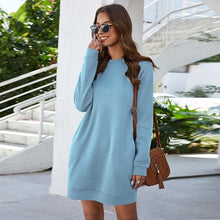 Load image into Gallery viewer, 2019 Autumn Women Party Dress Short Sweatshirt Dress Ladies Casual Women Winter Dress Female Long Sleeve Dress For Women