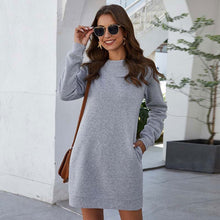 Load image into Gallery viewer, 2019 Autumn Women Party Dress Short Sweatshirt Dress Ladies Casual Women Winter Dress Female Long Sleeve Dress For Women