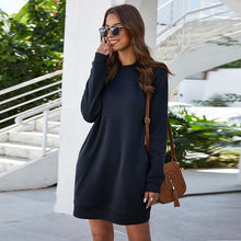 Load image into Gallery viewer, 2019 Autumn Women Party Dress Short Sweatshirt Dress Ladies Casual Women Winter Dress Female Long Sleeve Dress For Women