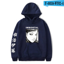 Load image into Gallery viewer, New junji ito warm fashion hoodie ladies men's casual sweatshirts popular autumn winter boys girls black comfortable pullovers