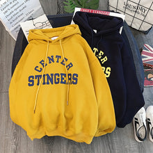 Load image into Gallery viewer, Zuolunouba High Street Knit Hooded Letter Lady Fleece Pullovers Ins Style Add Velvet Thick Sweater Women Autumn Winter Clothes