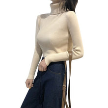 Load image into Gallery viewer, Autumn Fall Women Sweater Slim Soft Long Sleeve High Neck Knit Pullover Sexy Slim Stretch Turtleneck Sweaters
