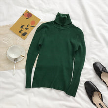 Load image into Gallery viewer, 2019 Autumn Winter Thick Sweater Women Knitted Ribbed Pullover Sweater Long Sleeve Turtleneck Slim Jumper Soft Warm Pull Femme
