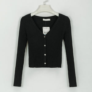 Misswim Sexy buttons knitted sweater cardigan women Slim ribbed winter autumn sweaters female Fashion plus size knitwear 2019