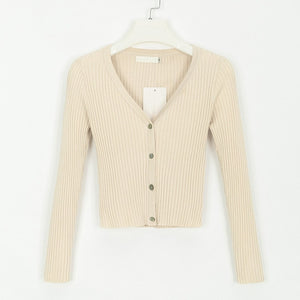 Misswim Sexy buttons knitted sweater cardigan women Slim ribbed winter autumn sweaters female Fashion plus size knitwear 2019