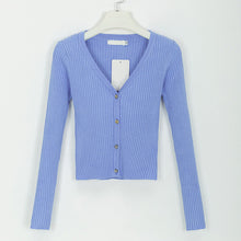Load image into Gallery viewer, Misswim Sexy buttons knitted sweater cardigan women Slim ribbed winter autumn sweaters female Fashion plus size knitwear 2019
