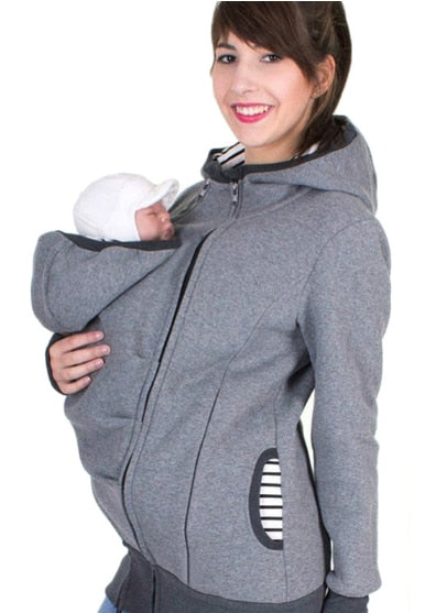 Maternity Mother Kangaroo Clothes Parenting Child Winter Pregnant Women 'S Sweatshirts Baby Carrier Wearing Hoodies