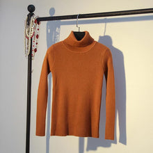 Load image into Gallery viewer, GUMPRUN Winter Women Knitted Turtleneck Sweater 2019 Fall Casual Slim Sweaters Pullover Womens Long Sleeve Elasticity Sweater

