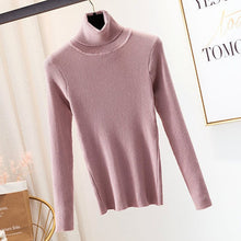 Load image into Gallery viewer, GUMPRUN Winter Women Knitted Turtleneck Sweater 2019 Fall Casual Slim Sweaters Pullover Womens Long Sleeve Elasticity Sweater
