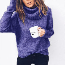 Load image into Gallery viewer, 2019 autumn winter Women Knitted Turtleneck Sweater Casual Soft polo-neck Jumper Fashion Slim Femme Elasticity Pullovers
