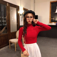 Load image into Gallery viewer, 2019 Autumn Winter Women Knitted Turtleneck Sweater Casual Soft Polo-neck Jumper Fashion Slim Femme Elasticity Pullovers
