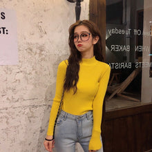 Load image into Gallery viewer, 2019 Autumn Winter Women Knitted Turtleneck Sweater Casual Soft Polo-neck Jumper Fashion Slim Femme Elasticity Pullovers
