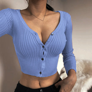 Misswim Sexy buttons knitted sweater cardigan women Slim ribbed winter autumn sweaters female Fashion plus size knitwear 2019