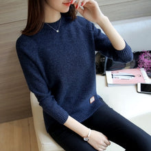 Load image into Gallery viewer, Casual 2019 Autumn Winter Women Sweaters And Pullovers Solid Long Sleeve Female Knitted Sweater Femme Pullover Tops M-2XL
