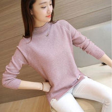 Load image into Gallery viewer, Casual 2019 Autumn Winter Women Sweaters And Pullovers Solid Long Sleeve Female Knitted Sweater Femme Pullover Tops M-2XL
