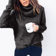 Load image into Gallery viewer, 2019 autumn winter Women Knitted Turtleneck Sweater Casual Soft polo-neck Jumper Fashion Slim Femme Elasticity Pullovers
