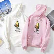 Load image into Gallery viewer, Women Hoodies Letter Avocado Hoodies Hooded Long Sleeve Hoodie Casual Pullover Sweatshirt Fleece Harajuku Hoodies With Pocket
