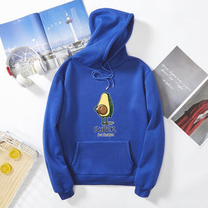 Women Hoodies Letter Avocado Hoodies Hooded Long Sleeve Hoodie Casual Pullover Sweatshirt Fleece Harajuku Hoodies With Pocket