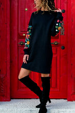Load image into Gallery viewer, Velvet Winter Dress Women Long Sleeve O Neck Casual Party Dress Vintage Vestido Lentejuelas

