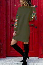 Load image into Gallery viewer, Velvet Winter Dress Women Long Sleeve O Neck Casual Party Dress Vintage Vestido Lentejuelas
