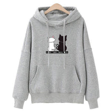 Load image into Gallery viewer, Winter Pullover Sweatshirts Women Cat Kawaii Poleron Mujer 2019 Kangaroo Pocket Hoodie School Korean Streetwear Oversized Hoodie
