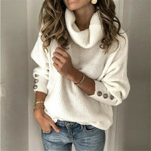 Load image into Gallery viewer, Vadim Women&#39;s Turtleneck Sweaters Winter Warm Clothes Ladies Knitted Long Sleeve Pullover Jumper Sweater Plus Size Roupa Mujer
