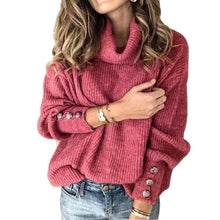 Load image into Gallery viewer, Vadim Women&#39;s Turtleneck Sweaters Winter Warm Clothes Ladies Knitted Long Sleeve Pullover Jumper Sweater Plus Size Roupa Mujer
