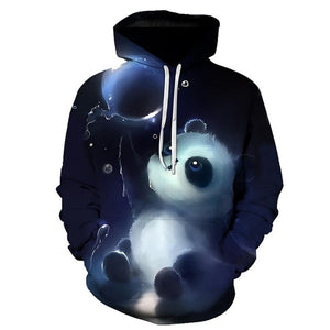 Brand Tracksuis Harajuku Fashion Women Long Sleeve Hoodies 2019 Moleton Feminino Hoodies Cute Panda 3D Sweatshirt Female/Male