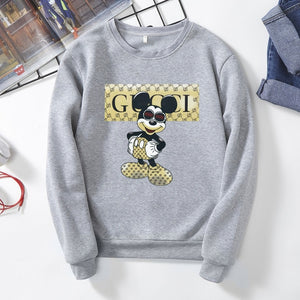 2020 Female mickey print New Fashion  Long Sleeves Harajuku Pullovers Tops  Women's Hooded Sweatshirt hoodie s6360/2270
