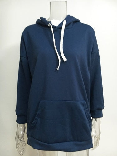 Solid long Hoodies Sweatshirts EuropeTops 2019 Women Casual Kawaii Harajuku Kpop Sweat Punk for Girls Clothing Korean