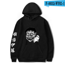Load image into Gallery viewer, New junji ito warm fashion hoodie ladies men&#39;s casual sweatshirts popular autumn  winter boys girls black comfortable pullovers
