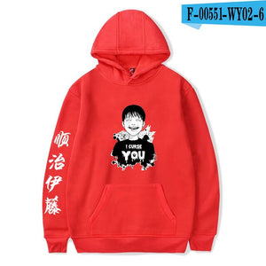 New junji ito warm fashion hoodie ladies men's casual sweatshirts popular autumn  winter boys girls black comfortable pullovers