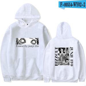 New junji ito warm fashion hoodie ladies men's casual sweatshirts popular autumn  winter boys girls black comfortable pullovers