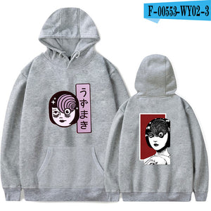New junji ito warm fashion hoodie ladies men's casual sweatshirts popular autumn  winter boys girls black comfortable pullovers