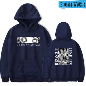 New junji ito warm fashion hoodie ladies men's casual sweatshirts popular autumn  winter boys girls black comfortable pullovers