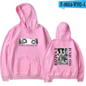 New junji ito warm fashion hoodie ladies men's casual sweatshirts popular autumn  winter boys girls black comfortable pullovers