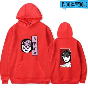 New junji ito warm fashion hoodie ladies men's casual sweatshirts popular autumn  winter boys girls black comfortable pullovers