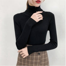 Load image into Gallery viewer, Bonjean Winter Knitted Jumper turtleneck Tops Pullovers Casual Sweaters Women Shirt Long Sleeve Tight Sweater Girls Korean
