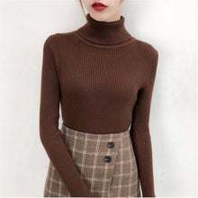 Load image into Gallery viewer, Bonjean Winter Knitted Jumper turtleneck Tops Pullovers Casual Sweaters Women Shirt Long Sleeve Tight Sweater Girls Korean
