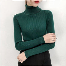 Load image into Gallery viewer, Bonjean Winter Knitted Jumper turtleneck Tops Pullovers Casual Sweaters Women Shirt Long Sleeve Tight Sweater Girls Korean
