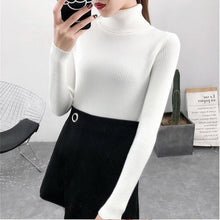 Load image into Gallery viewer, Bonjean Winter Knitted Jumper turtleneck Tops Pullovers Casual Sweaters Women Shirt Long Sleeve Tight Sweater Girls Korean
