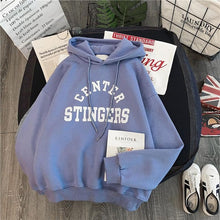 Load image into Gallery viewer, Zuolunouba High Street Knit Hooded Letter Lady Fleece Pullovers Ins Style Add Velvet Thick Sweater Women Autumn Winter Clothes
